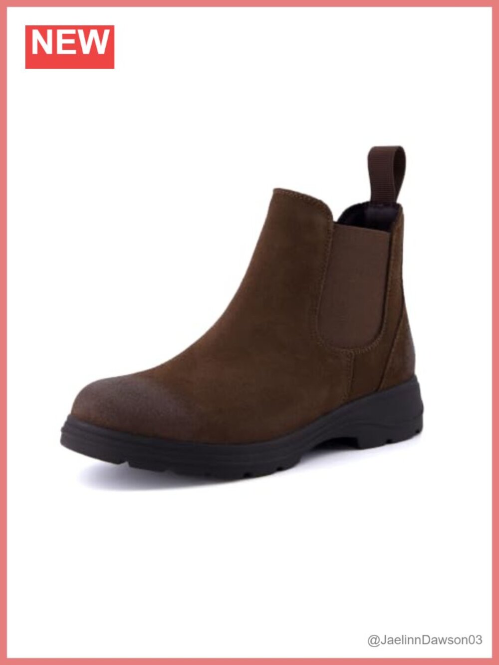 Genuine Suede Chelsea Ankle Boots Women Water Resistant Pull On Lug Sole
